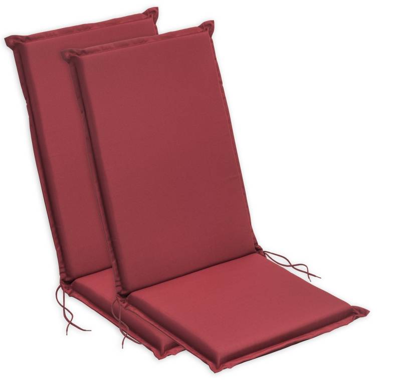 sleepling Hochlehnerauflage Polsterauflage Hochlehner, (2 St., 2er-Set), Polster für Gartenmöbel, Ökotex, Eckbänder und Einstellband von sleepling
