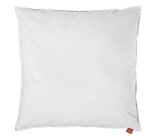 sleepling 194506 Kinderwagenkissen | 100% Baumwolle | 400 gr. Neue weiße Gänsefedern & Daunen | Downpass | 60 Grad waschbar | Made in EU | 80 x 80 cm, weiß von sleepling