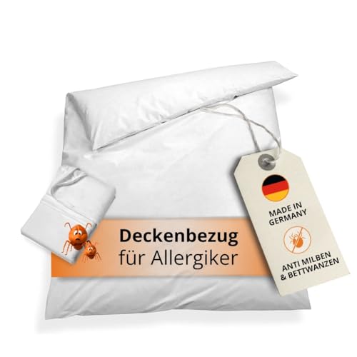 sleepling Bettbezug Evolon Encasing Bettdecke, Milbenbezug, milbenkotdicht, Hausstauballergiker, 95 Grad Kochfest, Made in Germany, 100 x 135 cm, weiß von sleepling