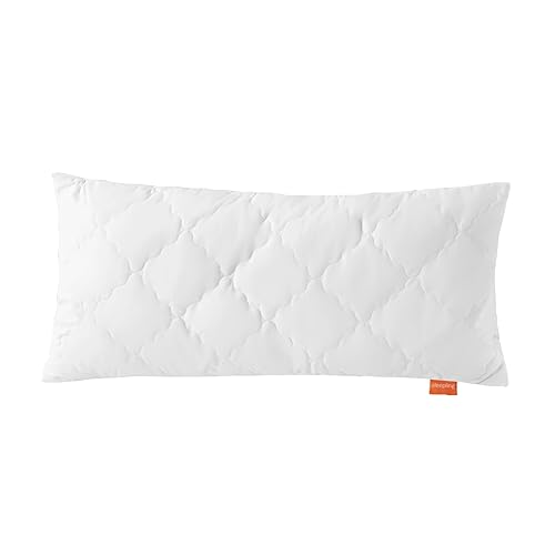 sleepling Kopfkissen Bambus 40 x 80 cm, Bezug 100% Baumwolle versteppt mit 100% Viskose (Bambus-Zellstoff), 350 gr. Füllgewicht, Ökotex, waschbar, weiß von sleepling