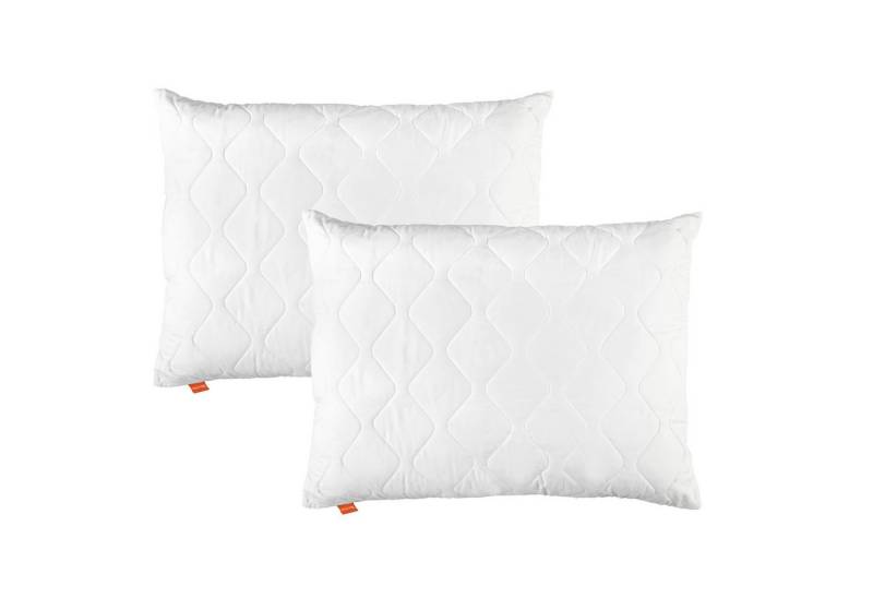 sleepling Kopfkissen Basic 100, Füllung: Kunstfaserfüllung, Bezug: 100% Mikrofaser, Seitenschläfer, Rückenschläfer, Bauchschläfer, Spar-Set, 2-tlg., 70x90 cm, höhenverstellbar, waschbar, Allergikergeeignet von sleepling