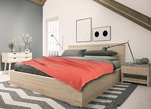 sleepling Kuscheldecke Made in Germany, Sofadecke, 150 x 200 cm, Ökotex Made in Green, waschbar, orange von sleepling