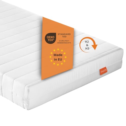 sleepling Matratze 80 x 200 x 15 cm, Rollmatratze Duo Wendematratze, Komfortschaummatratze, Made in EU, Bezug waschbar, Ökotex 100, Härtegrad 2 und 3, weiß von sleepling