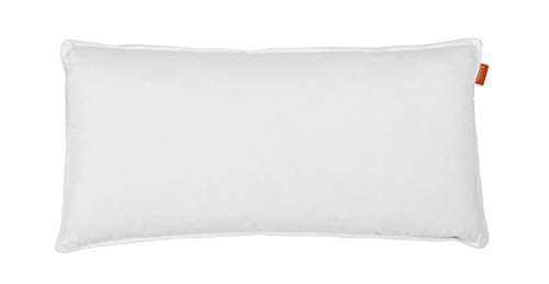 sleepling 194626 Federkissen Daunenkissen, Kopfkissen aus neuen weißen Daunen (15%) und Federn (85%), Made in EU, Downpass, Ökotex 100, 100% Baumwolle, mittelfest bis fest, 40 x 80 cm, weiß von sleepling