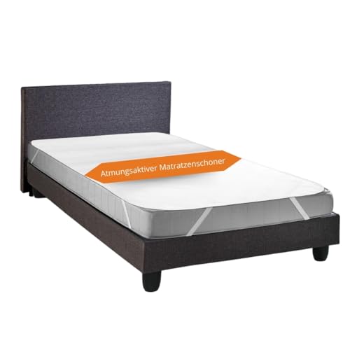 sleepling Premium Molton Matratzenschoner 160x200 cm aus 100% Baumwolle, Oeko-Tex zertifizierte Matratzenauflage, atmungsaktiv, Eckgummis, Made in Germany von sleepling
