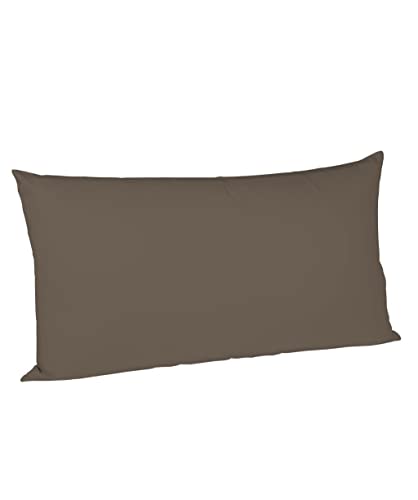 sleepling Satin Kissenbezug, Kissenhülle aus 100% seidig weicher Baumwolle, Bezug Kissen Kopfkissen, 60 Grad, Ökotex 100, Made in EU, 40 x 80 cm, Espresso von sleepling