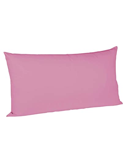 sleepling Satin Kissenbezug, Kissenhülle aus 100% seidig weicher Baumwolle, Bezug Kissen Kopfkissen, 60 Grad, Ökotex 100, Made in EU, 40 x 80 cm, pink von sleepling