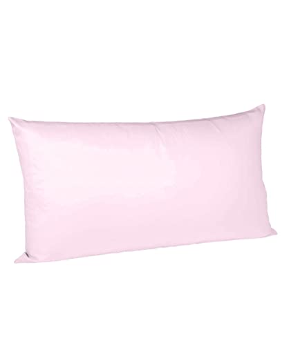 sleepling Satin Kissenbezug, Kissenhülle aus 100% seidig weicher Baumwolle, Bezug Kissen Kopfkissen, 60 Grad, Ökotex 100, Made in EU, 40 x 80 cm, rosé von sleepling