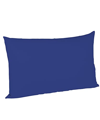 sleepling Satin Kissenbezug, Kissenhülle aus 100% seidig weicher Baumwolle, Bezug Kissen Kopfkissen, 60 Grad, Ökotex 100, Made in EU, 50 x 70 cm, Royalblau von sleepling