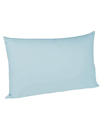 sleepling Satin Kissenbezug, Kissenhülle aus 100% seidig weicher Baumwolle, Bezug Kissen Kopfkissen, 60 Grad, Ökotex 100, Made in EU, 50 x 70 cm, eisblau von sleepling