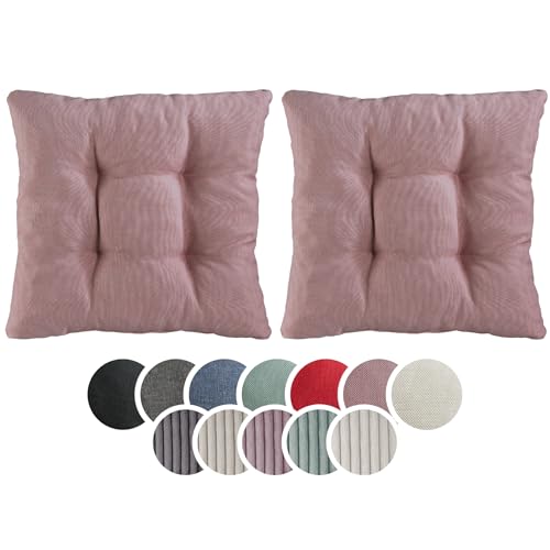 sleepling Stuhlkissen 2er-Set, weicher Möbelstoff, 38 x 38 cm, Sitzkissen in Farbe Altrosa sleepling Stuhlkissen 2er-Set, weicher Möbelstoff, 38 x 38 cm, Sitzkissen in Farbe Altrosa von sleepling
