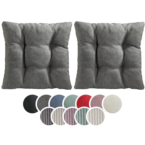 sleepling Stuhlkissen 2er-Set, weicher Möbelstoff, 38 x 38 cm, Sitzkissen in Farbe hellgrau sleepling Stuhlkissen 2er-Set, weicher Möbelstoff, 38 x 38 cm, Sitzkissen in Farbe hellgrau von sleepling