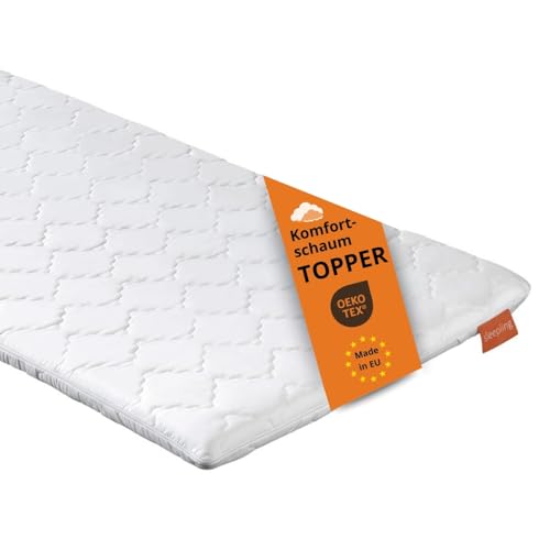 sleepling Topper 100x200cm Komfortschaum, Fester Matratzentopper 6cm dick, orthopädische Matratzenauflage, für alle Matratzen und Betten, Made in EU, Ökotex, Waschbar 60 Grad von sleepling