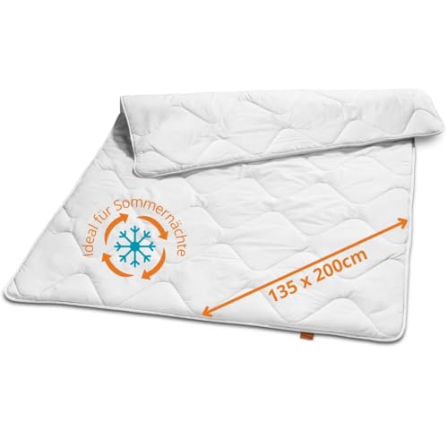 sleepling Ultra leichte Sommerdecke 135x200 cm, Sommer Bettdecke leicht, dünne Sommerbettdecke aus 100% Mikrofaser, Ökotex 100, waschbar 60 Grad von sleepling
