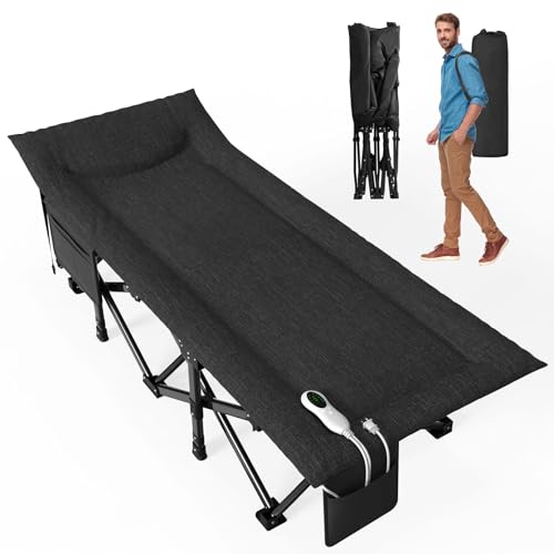 Slendor Beheiztes Campingbett, gepolstertes, faltbares Campingbett für Erwachsene, 1200D doppellagiges Schlafbett für Büro, Terrasse, Gäste, mit Aufbewahrungstasche, Unterstützung 227 kg, 110 V, 85 W Slendor Beheiztes Campingbett, gepolstertes, faltbares Campingbett für Erwachsene, 1200D doppellagiges Schlafbett für Büro, Terrasse, Gäste, mit Aufbewahrungstasche, Unterstützung 227 kg, 110 V, 85 W von slendor