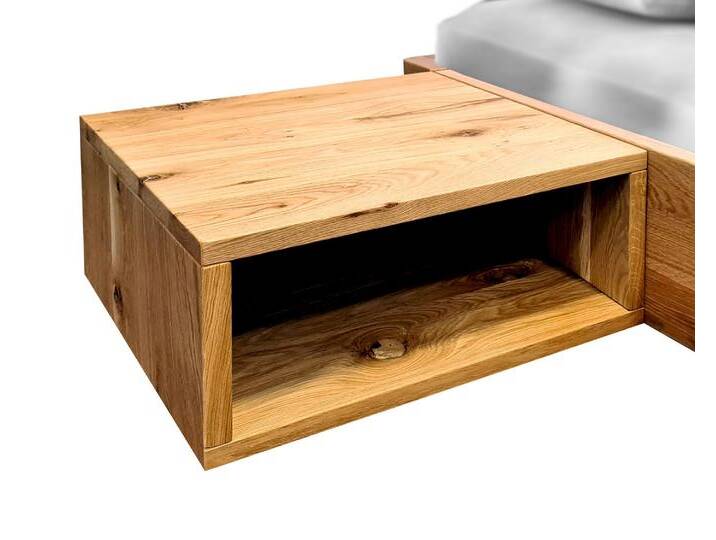 BlackWood »Buona Vita« Massivholz Nachttisch I mit Schublade / Wildeiche rustic von slewo