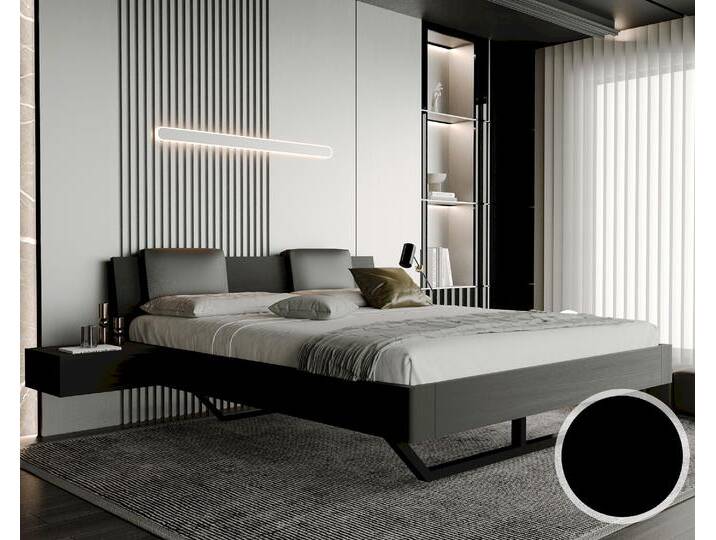 BlackWood »Dolce Vita II BLACK-EDITION« Massivholzbett 140x200 cm / Wildeiche schwarz / mit Kissen 2er-Set BlackWood »Dolce Vita II BLACK-EDITION« Massivholzbett 140x200 cm / Wildeiche schwarz / mit Kissen 2er-Set von slewo