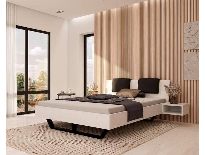 BlackWood »Dolce Vita II WHITE-EDITION« Massivholzbett 140x200 cm / weiss / mit Kissen 2er-Set von slewo