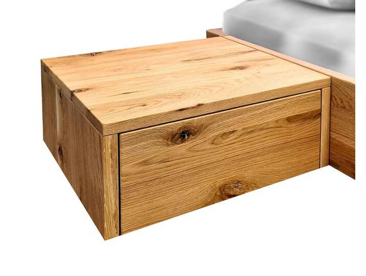 BlackWood »Dolce Vita« Massivholz Nachttisch I mit Schublade / Wildeiche schwarz von slewo