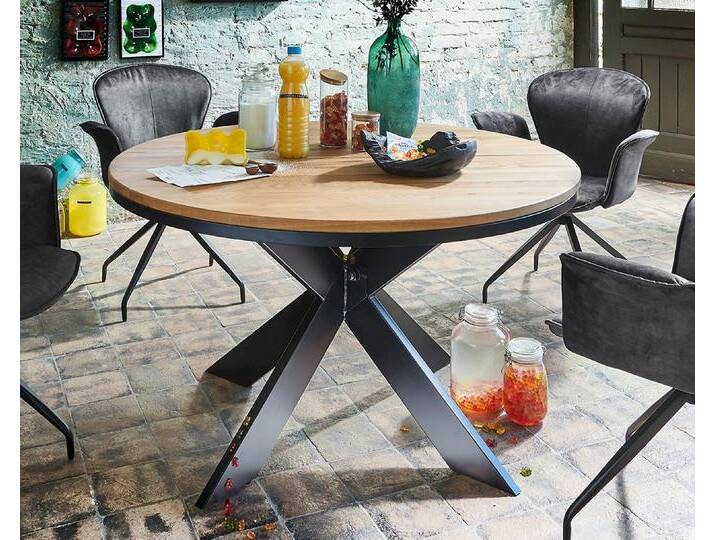 Bodahl »Nottingham« Massivholz Esstisch Rustic Oak mit Funktion 130 cm / natura bianca / 1 Einlegeplatte von slewo