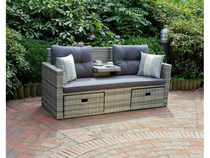 GartenZeit »Valletta« Lounge-Sofa grau von slewo