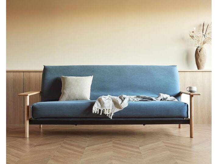 Innovation Balder Multifunktionales Klappsofa 140x200 cm / 528 Blau / Latex / ohne Bezug von slewo