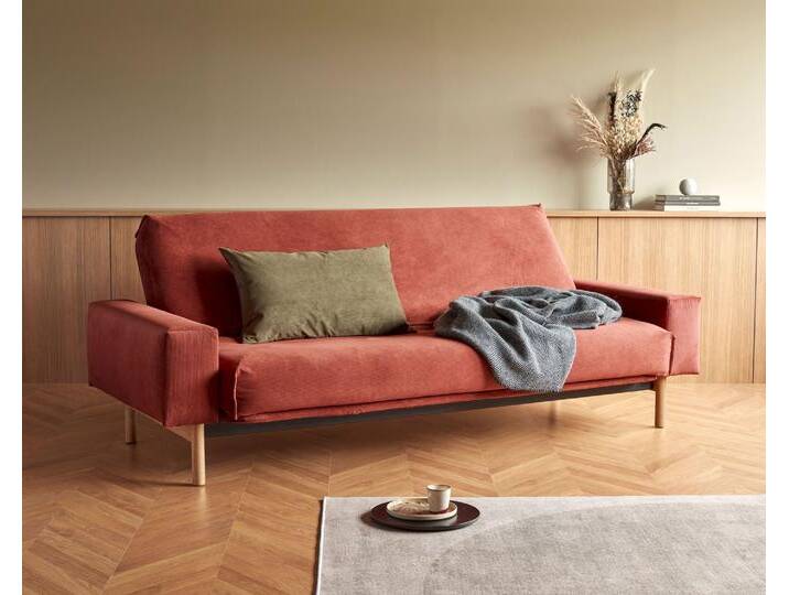 Innovation Mimer Multifunktionales Klappsofa 140x200 cm / 554 Senf / Latex / mit Bezug von slewo