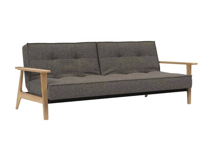Innovation »Splitback Frej« Klappsofa 216 Flashtex Dunkelgrau von slewo