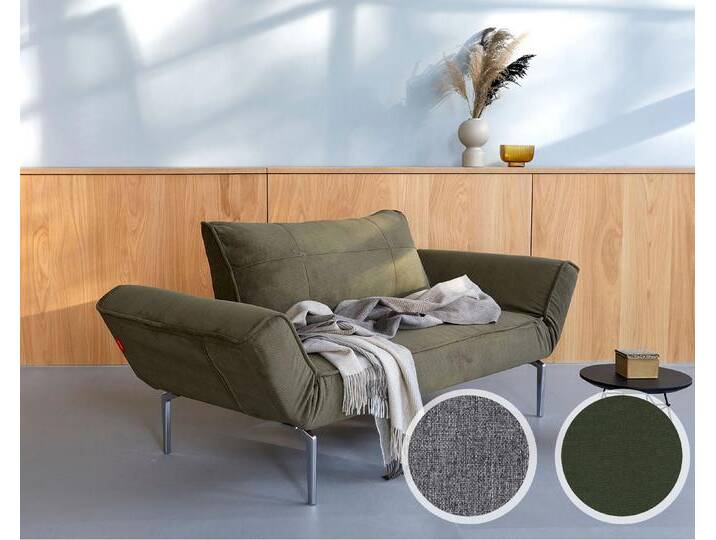 Innovation »ZEAL« Design-Sofa 515 Nist Blue / Styletto dunkles Holz Innovation »ZEAL« Design-Sofa 515 Nist Blue / Styletto dunkles Holz von slewo