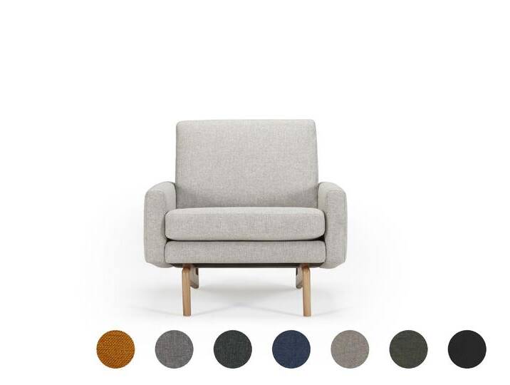 Kragelund »Egsmark« Sessel K200 / 76 x 76 x 86 cm / Stoff 242 Grün von slewo