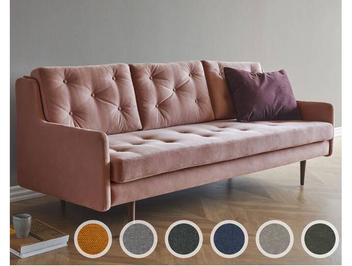 Kragelund »Holme« Couch 3-Sitzer / 197 x 75 x 88 cm / Stoff 507 Curry von slewo