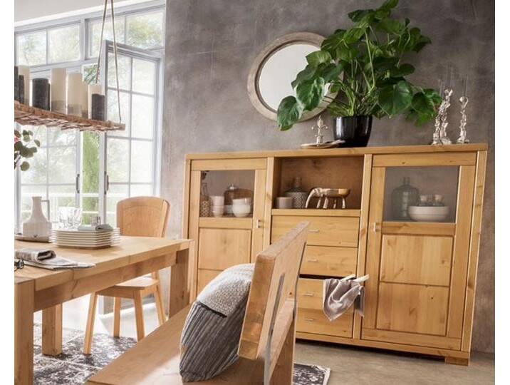 MassivHolz »Vita« Highboard weiss von slewo