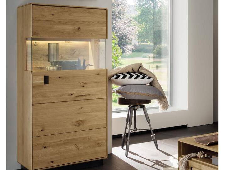 Massivholz »Arosa« Vitrine Anschlag links von slewo