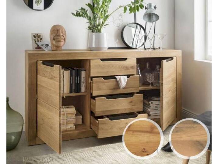 Massivholz »Basel« Sideboard I Wildeiche bianco Massivholz »Basel« Sideboard I Wildeiche bianco von slewo