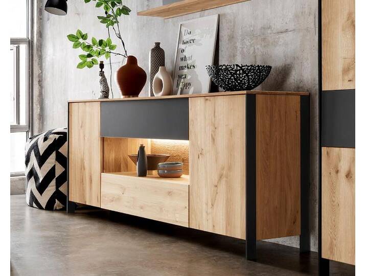 Massivholz »Boston« Sideboard 205x84x42 cm von slewo