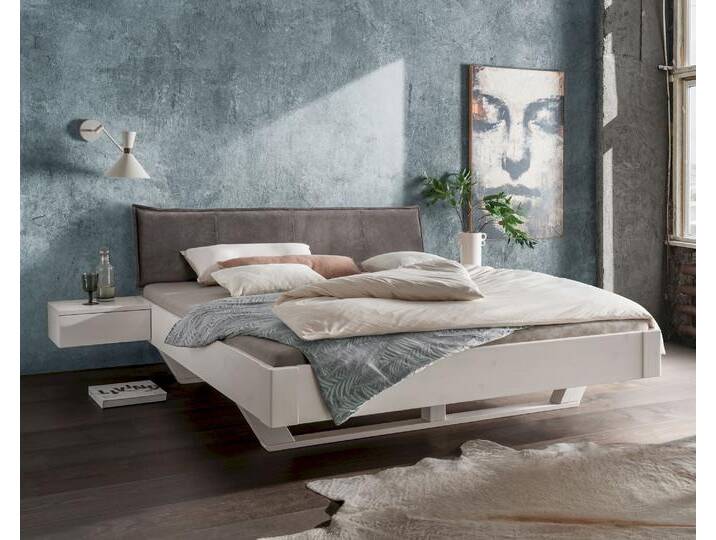 Massivholz »La Dolce Vita VI WHITE-EDITION« Kiefer Massivholzbett 140x200 cm / mit Nachttisch von slewo