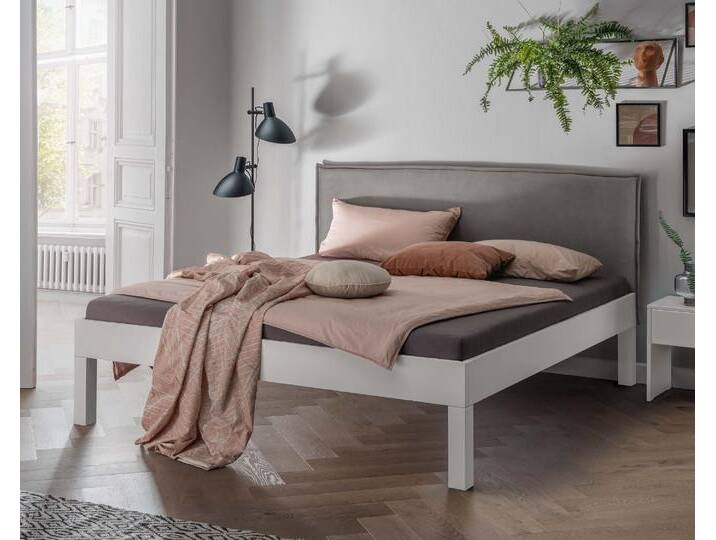 Massivholz »Los Angeles I« Buche Weiß Massivholzbett 140x200 cm / 25 cm Massivholz »Los Angeles I« Buche Weiß Massivholzbett 140x200 cm / 25 cm von slewo