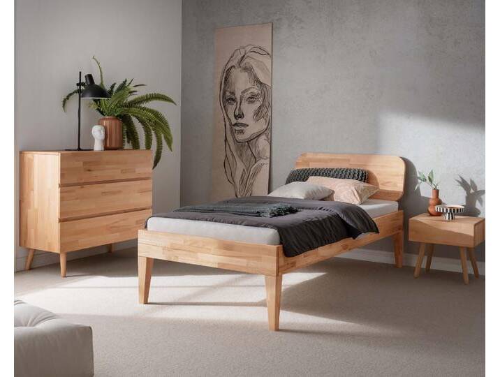 Massivholz »Los Angeles II« Kernbuche Massivholzbett 140x200 cm / 25 cm Massivholz »Los Angeles II« Kernbuche Massivholzbett 140x200 cm / 25 cm von slewo