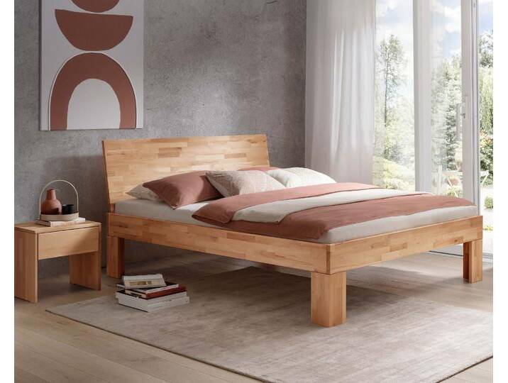 Massivholz »Los Angeles V« Kernbuche Massivholzbett 140x200 cm / 29 cm Massivholz »Los Angeles V« Kernbuche Massivholzbett 140x200 cm / 29 cm von slewo