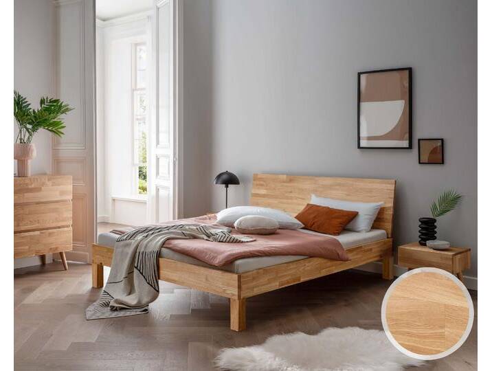 Massivholz »Los Angeles XIV« Wildeiche Massivholzbett 140x200 cm / 29 cm Massivholz »Los Angeles XIV« Wildeiche Massivholzbett 140x200 cm / 29 cm von slewo
