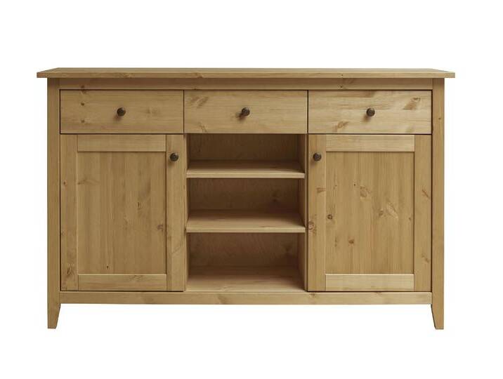 Massivholz »Solvita« Sideboard I laugenfarbig von slewo