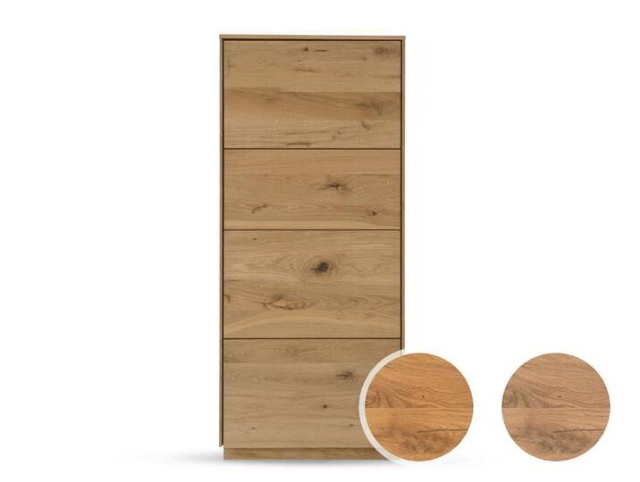 Massivholz »St. Gallen« Highboard I geschlossen bianco geölt / Anschlag links Massivholz »St. Gallen« Highboard I geschlossen bianco geölt / Anschlag links von slewo