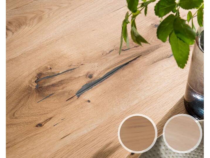 Massivholz »Tabula Rasa« Tischplatte Baumkante 4 cm / aufgedoppelt / 180x100 cm / Wildeiche natur Massivholz »Tabula Rasa« Tischplatte Baumkante 4 cm / aufgedoppelt / 180x100 cm / Wildeiche natur von slewo