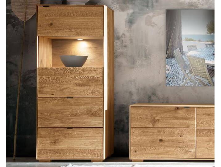 Massivholz »Zerro« Vitrine II Kernbuche / Anschlag rechts / ohne Beleuchtung von slewo