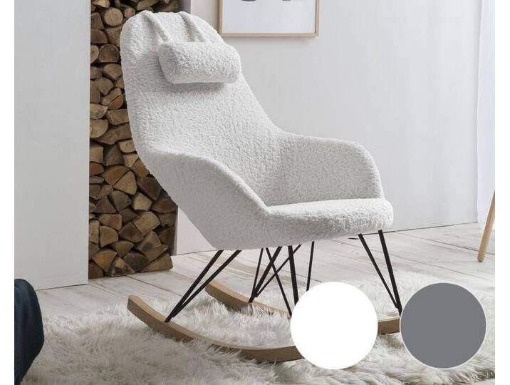 SalesFever »Alma« Schaukelstuhl weiss / B 67 x H 107 x T 105 cm von slewo