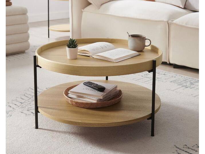 SalesFever »Arlo« Couchtisch eiche natur 69x39x69 cm von slewo