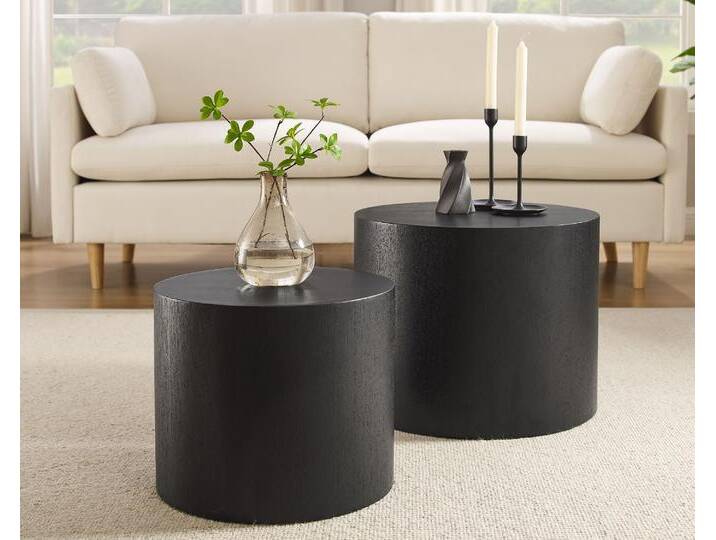 SalesFever »Ava« Couchtisch 2er Set schwarz aus Holzfaserplatte SalesFever »Ava« Couchtisch 2er Set schwarz aus Holzfaserplatte von slewo