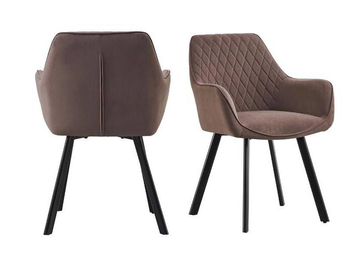 SalesFever »Cristobal« Armlehnstuhl 2er-Set braun aus Samt SalesFever »Cristobal« Armlehnstuhl 2er-Set braun aus Samt von slewo