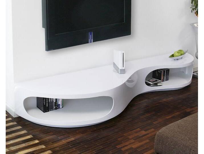 SalesFever »Curved« Lowboard weiss/walnuss / 200x30x50cm SalesFever »Curved« Lowboard weiss/walnuss / 200x30x50cm von slewo
