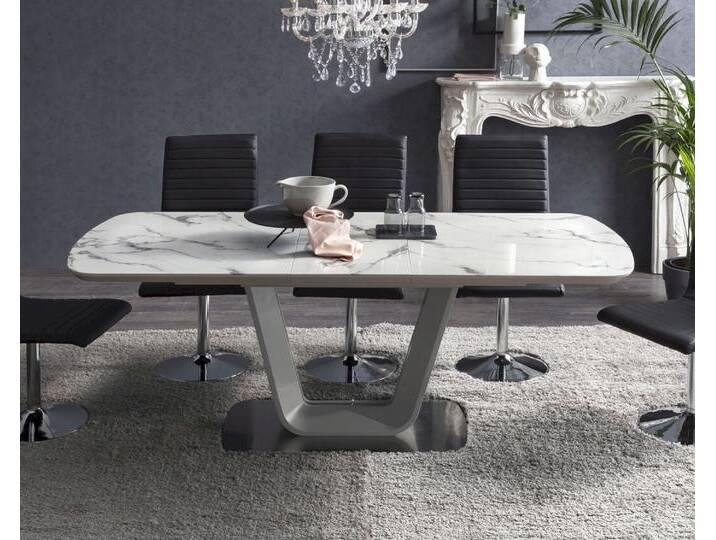 SalesFever »Devin« Esstisch Marmor-Optik 160/200x90 cm von slewo